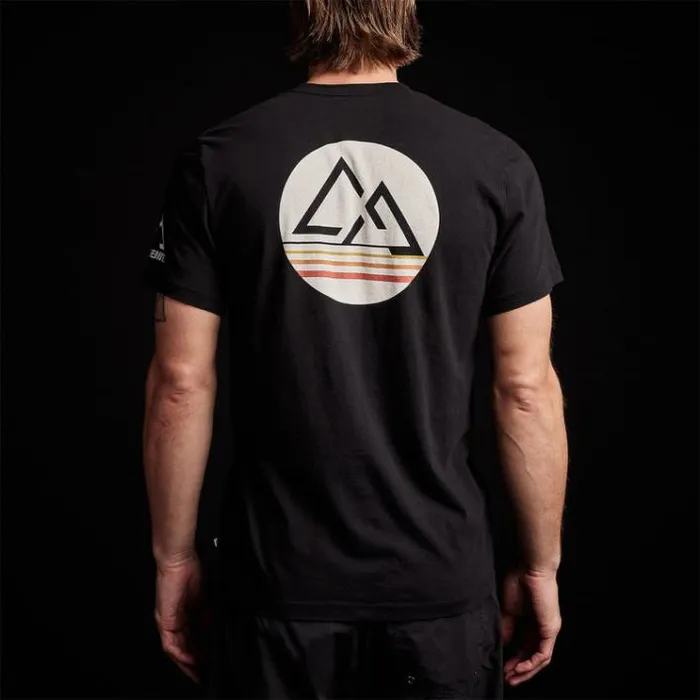 TShirts Men James Perse Short Sleeve Retro Stripe Graphic Black