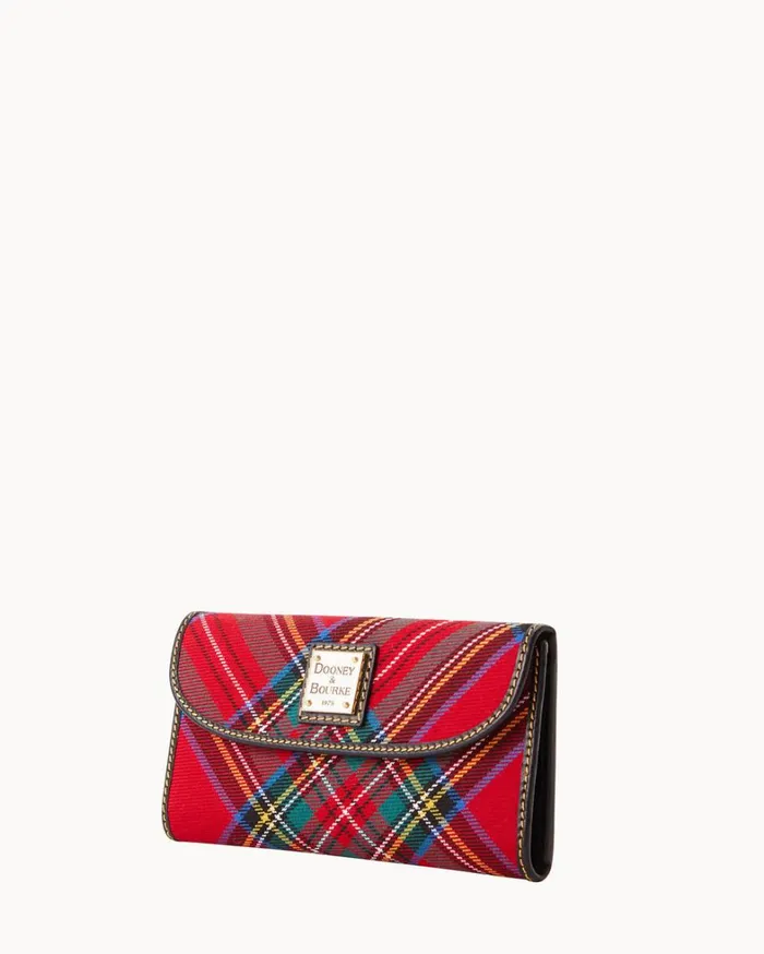 Tartan Continental Clutch Red Women Dooney and Bourke Wallets Tartan Continental Clutch Red Women Dooney and Bourke Wallets
