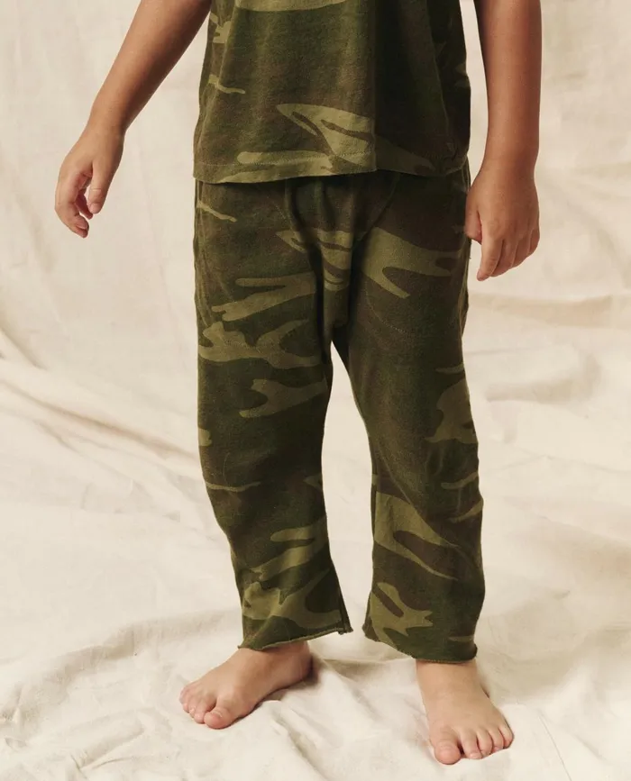 Tees and Sweats Kids The Great The Little Jersey Crop Solid Deep Woods Camo