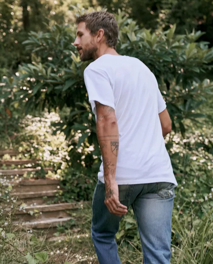 Tees and Sweats Men The Great The Men039s Slim Tee True White