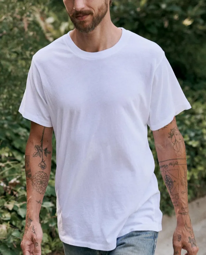 Tees and Sweats Men The Great The Men039s Slim Tee True White