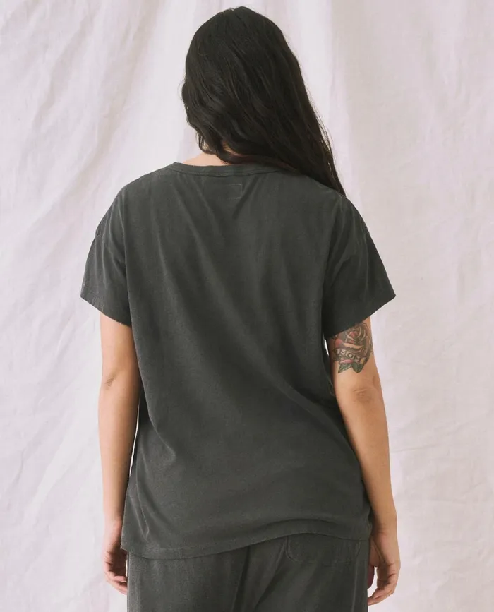 Tees Women The Great The Boxy Crew Washed Black Tees Women The Great The Boxy Crew Washed Black