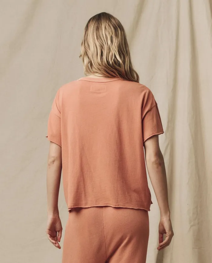 Tees Women The Great The Crop Tee Solid Sun Dried Orange Tees Women The Great The Crop Tee Solid Sun Dried Orange