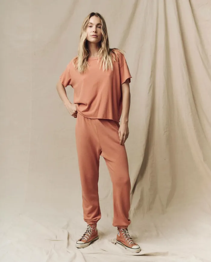 Tees Women The Great The Crop Tee Solid Sun Dried Orange Tees Women The Great The Crop Tee Solid Sun Dried Orange