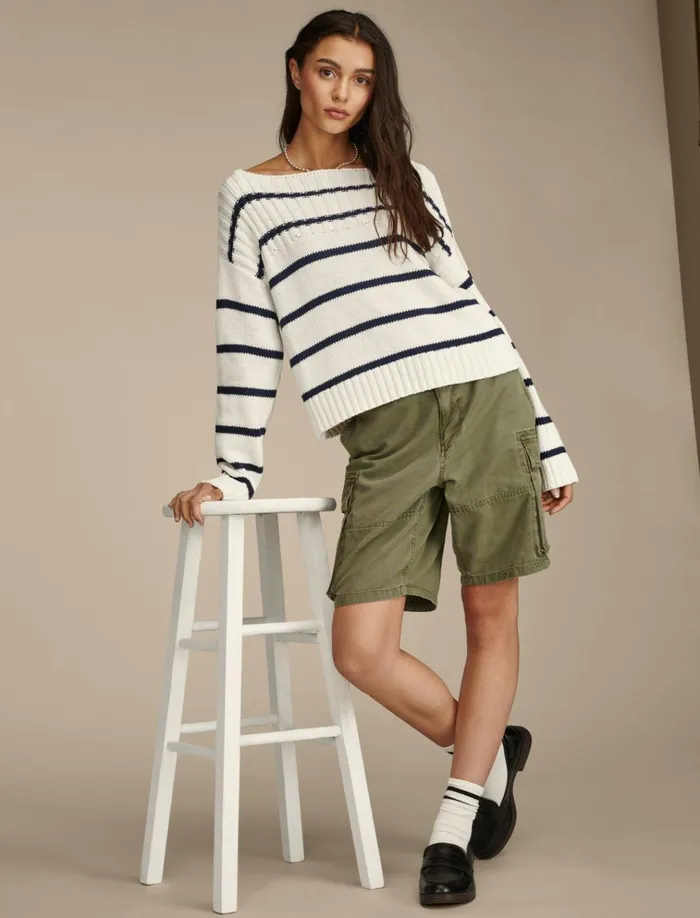 Textured Pullover Sweater Tofu Cadet Navy Str Women Lucky Brand Sweaters and Sweatshirts Textured Pullover Sweater Tofu Cadet Navy Str Women Lucky Brand Sweaters and Sweatshirts