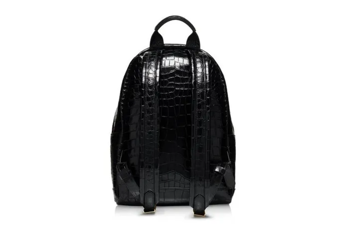 TOM FORD Backpacks Men PRINTED ALLIGATOR BUCKLEY BACKPACK Black TOM FORD Backpacks Men PRINTED ALLIGATOR BUCKLEY BACKPACK Black