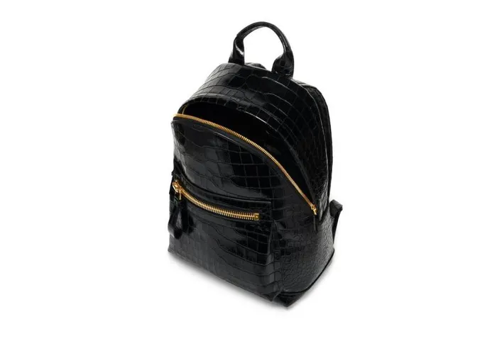 TOM FORD Backpacks Men PRINTED ALLIGATOR BUCKLEY BACKPACK Black TOM FORD Backpacks Men PRINTED ALLIGATOR BUCKLEY BACKPACK Black