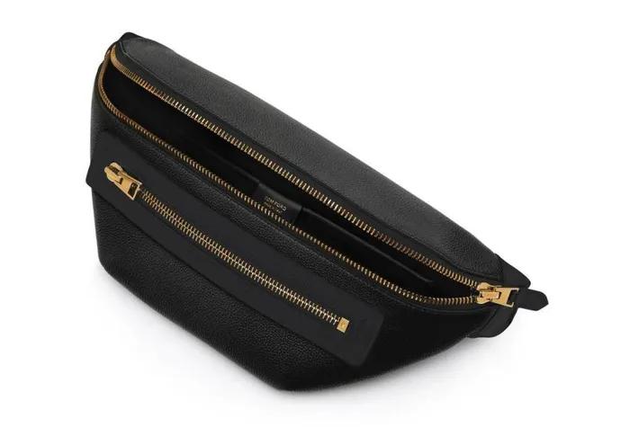 TOM FORD Belt Bags Men GRAIN LEATHER BUCKLEY BELT BAG Black TOM FORD Belt Bags Men GRAIN LEATHER BUCKLEY BELT BAG Black