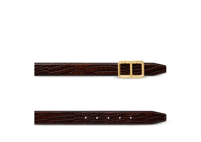 TOM FORD Belts Men PRINTED ALLIGATOR SCORED T BELT TOM FORD Belts Men PRINTED ALLIGATOR SCORED T BELT