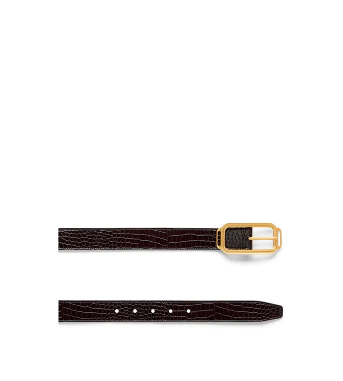 TOM FORD Belts Men PRINTED CROC STADIUM BUCKLE BELT TOM FORD Belts Men PRINTED CROC STADIUM BUCKLE BELT