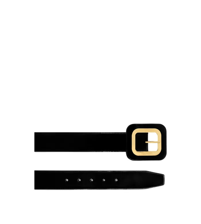 TOM FORD Belts Women PATENT LEATHER 40 MM FRAME BELT Black TOM FORD Belts Women PATENT LEATHER 40 MM FRAME BELT Black
