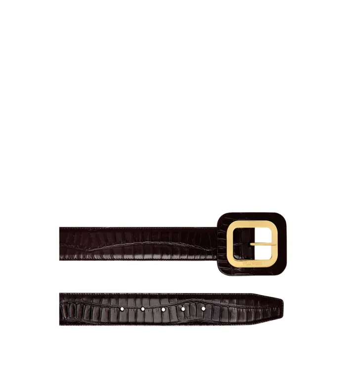 TOM FORD Belts Women STAMPED CROCODILE LEATHER 40 MM FRAME BELT TOM FORD Belts Women STAMPED CROCODILE LEATHER 40 MM FRAME BELT