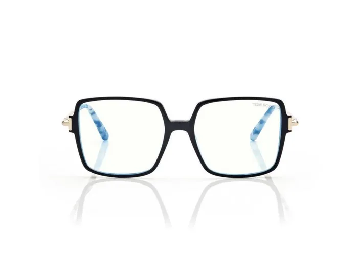 TOM FORD Blue Block Collection Women BLUE BLOCK SQUARE OPTICALS Black Other
