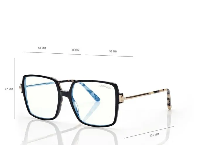 TOM FORD Blue Block Collection Women BLUE BLOCK SQUARE OPTICALS Black Other TOM FORD Blue Block Collection Women BLUE BLOCK SQUARE OPTICALS Black Other