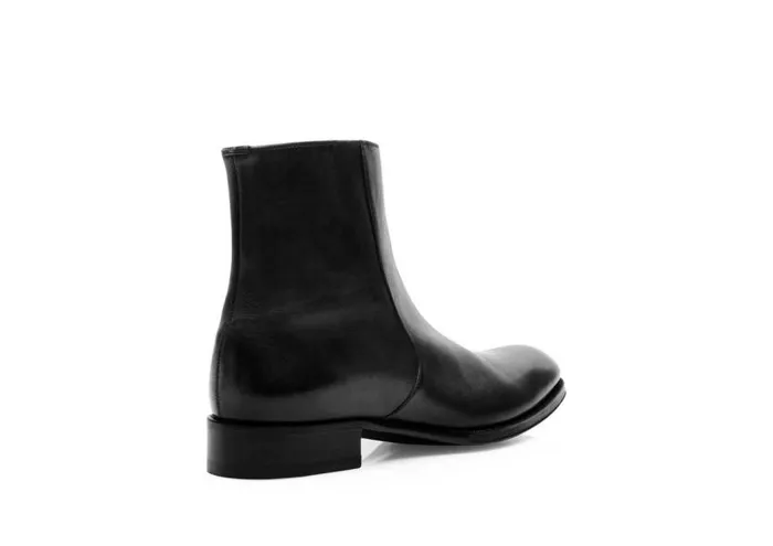 TOM FORD Boots Men BURNISHED LEATHER EDGAR ZIP BOOT Black TOM FORD Boots Men BURNISHED LEATHER EDGAR ZIP BOOT Black