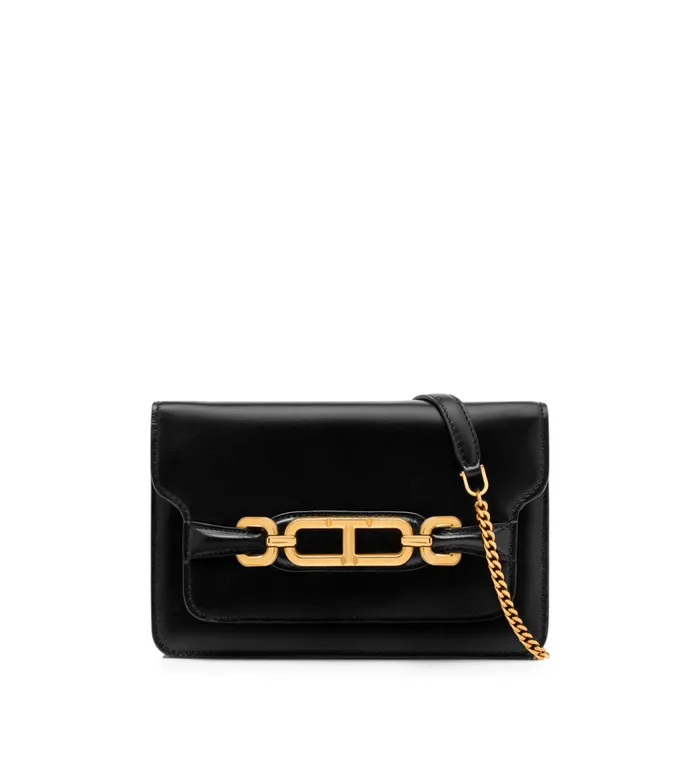 TOM FORD Clutches Women PALMELLATOEFFECT LEATHER WHITNEY SMALL SHOULDER BAG