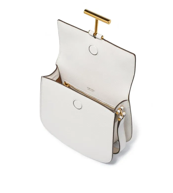 TOM FORD Cross Body Bags Women GRAIN LEATHER TARA CROSSBODY BAG Chalk TOM FORD Cross Body Bags Women GRAIN LEATHER TARA CROSSBODY BAG Chalk