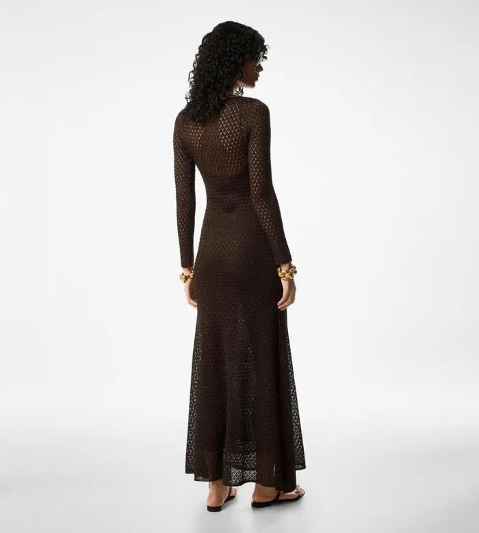 TOM FORD Dresses Women OPENWORK LUREX SCOOP NECK MAXI DRESS Chocolate Brown TOM FORD Dresses Women OPENWORK LUREX SCOOP NECK MAXI DRESS Chocolate Brown