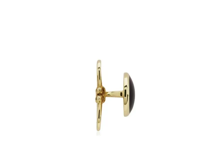 TOM FORD Jewelry Men ONYX ROUND STUDS Goldonyx