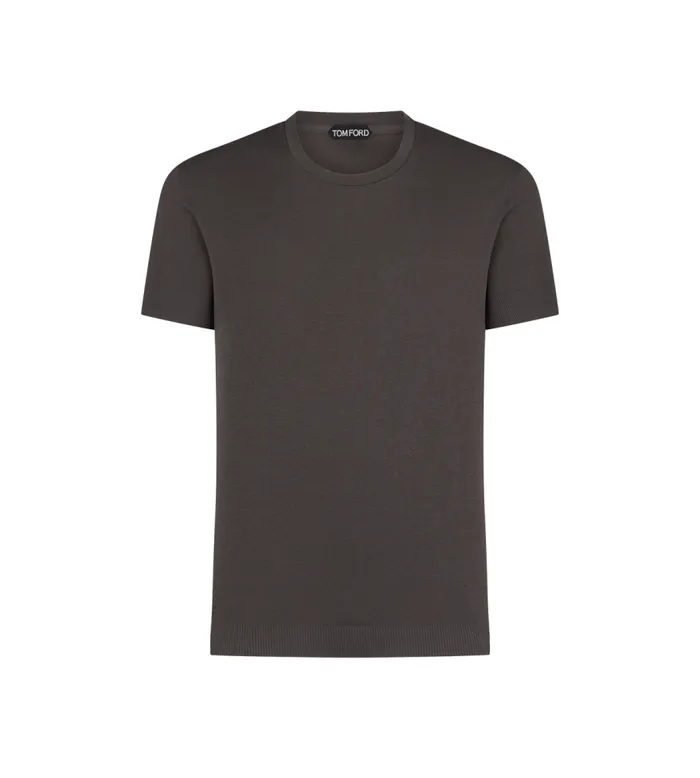 TOM FORD Knitwear Men PLACED RIB CREW NECK Anthracite