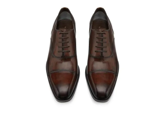 TOM FORD LaceUps Men BURNISHED LEATHER ELKAN LACE UP Dark Cigar TOM FORD LaceUps Men BURNISHED LEATHER ELKAN LACE UP Dark Cigar