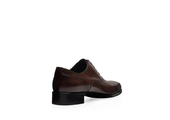 TOM FORD LaceUps Men BURNISHED LEATHER ELKAN LACE UP Dark Cigar TOM FORD LaceUps Men BURNISHED LEATHER ELKAN LACE UP Dark Cigar