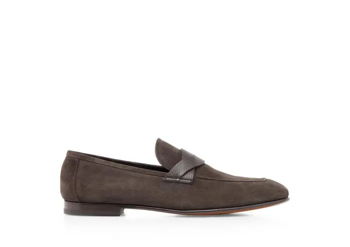 TOM FORD Loafers Men SUEDE SEAN TWISTED BAND LOAFER