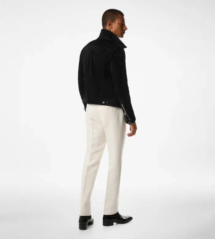 TOM FORD Outerwear Men SOFT SUEDE ZIP BLOUSON Black TOM FORD Outerwear Men SOFT SUEDE ZIP BLOUSON Black