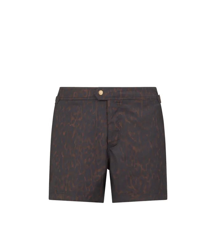 TOM FORD Pants and Shorts Men PRINTED CHEETAH SWIM SHORT Brown