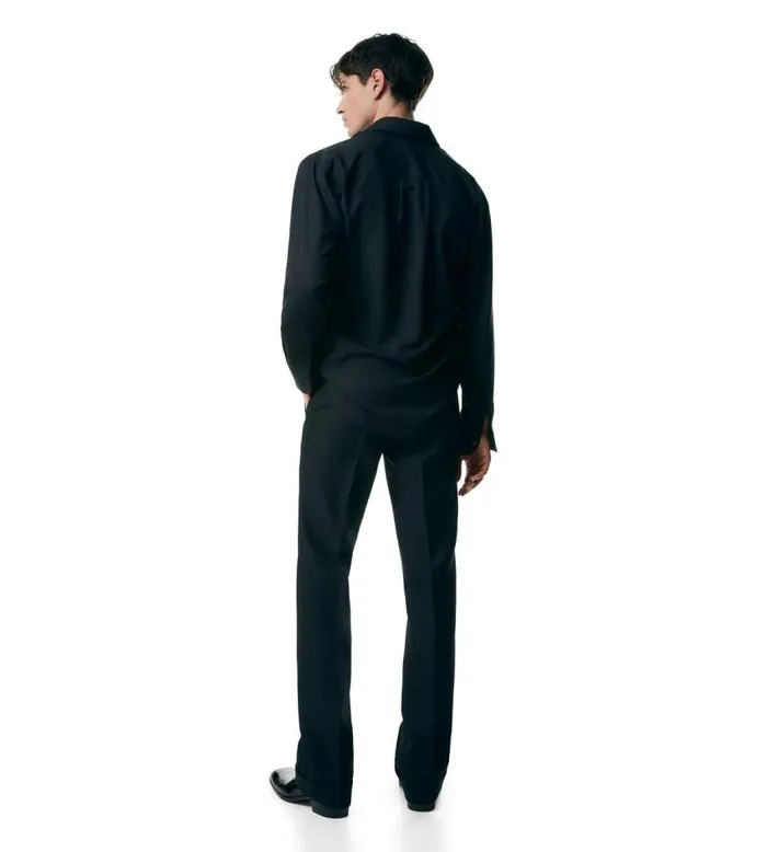 TOM FORD Shirts Men ENZYMED SILK POPLIN SLIM FIT SHIRT Black