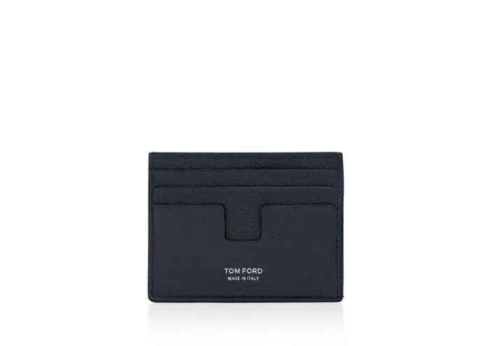 TOM FORD Small Leather Goods Men GRAIN LEATHER CARDHOLDER Midnight Blue