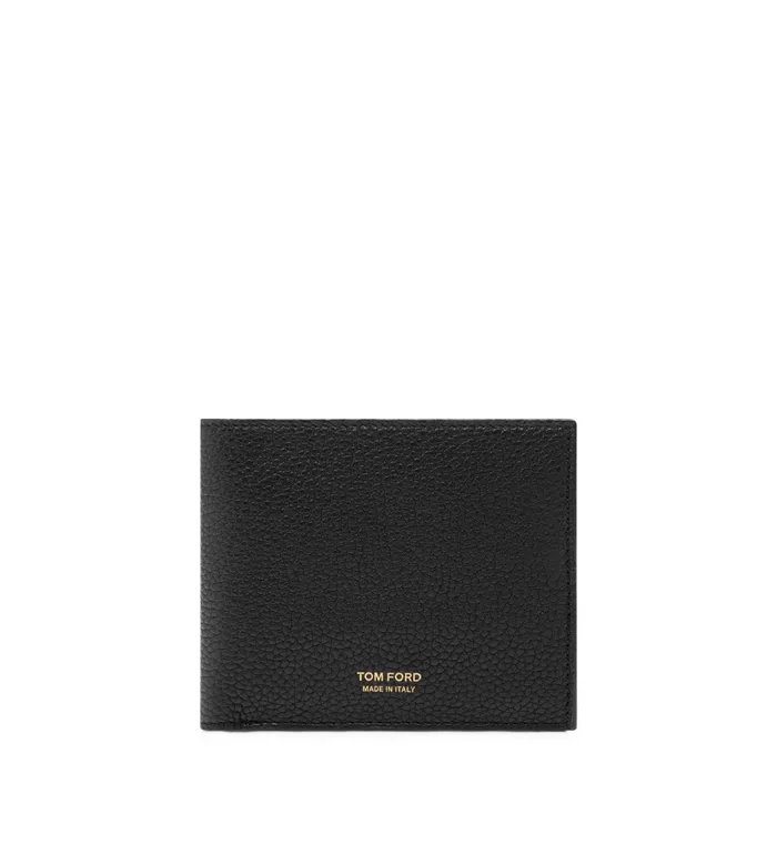 TOM FORD Small Leather Goods Men GRAIN LEATHER CLASSIC BIFOLD WALLET Black