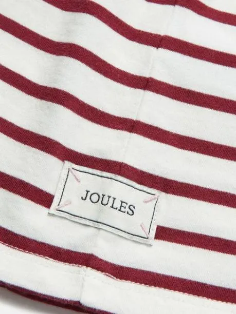 Tops and TShirts Girls Joules Berry Red Stripe Artwork TShirt