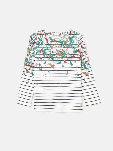 Tops and TShirts Girls Joules Cream Long Sleeve Top