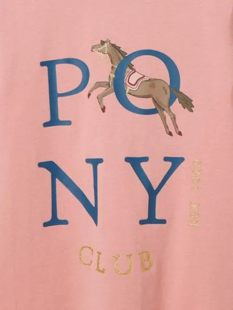 Tops and TShirts Girls Joules Pink Horse Artwork Tshirt