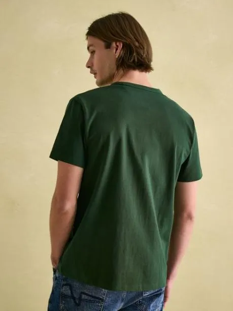 Tops and TShirts Men Joules Dark Green Heavyweight Jersey 100 Cotton Crew Neck TShirt