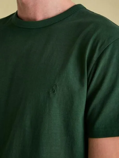 Tops and TShirts Men Joules Dark Green Heavyweight Jersey 100 Cotton Crew Neck TShirt