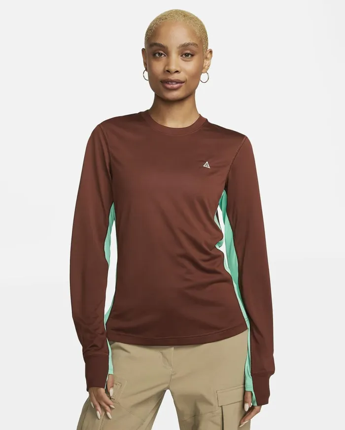 Tops And TShirts Women Nike ACG DriFIT ADV 039Goat Rocks039 Oxen Brownlight Mentabrown Basaltsummit White