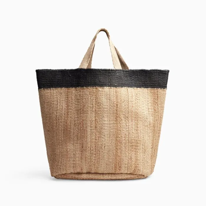 Tote Bags Women James Perse Playa Tipped Large Hemp Tote Naturalblack