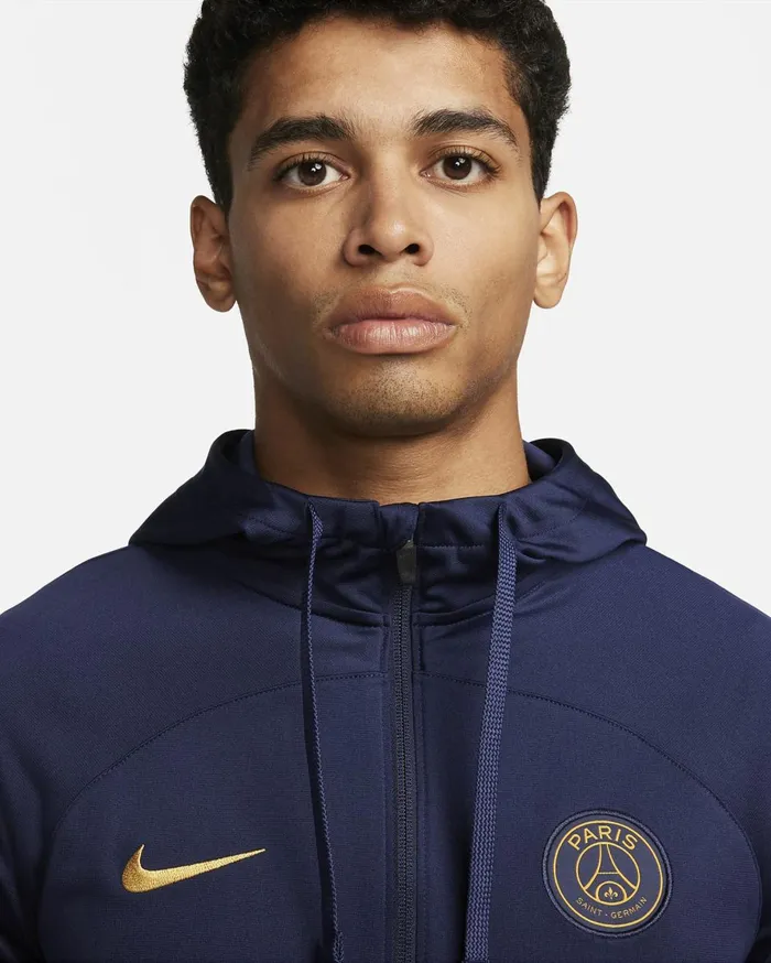 Tracksuits Men Nike Paris SaintGermain Strike Blackened Blueblackened Blueblackened Bluegold Suede