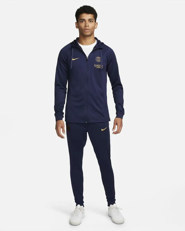 Tracksuits Men Nike Paris SaintGermain Strike Blackened Blueblackened Blueblackened Bluegold Suede