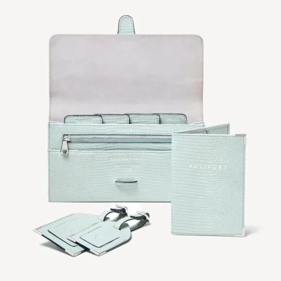 Travel Collection With Removable Inserts Pool Blue Lizard WomenMen Aspinal Of London Travel Collections