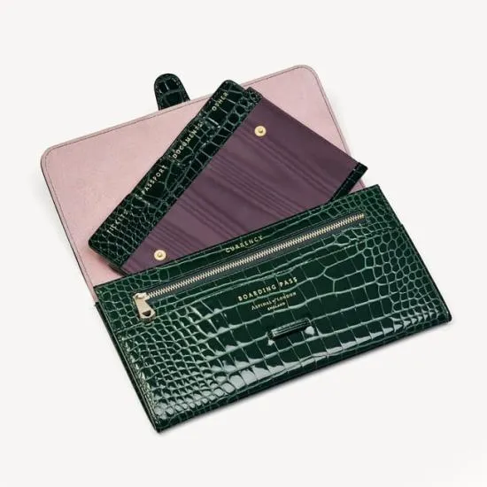 Travel Wallet With Removable Inserts Evergreen Patent Croc Women Aspinal Of London Travel Wallets Travel Wallet With Removable Inserts Evergreen Patent Croc Women Aspinal Of London Travel Wallets