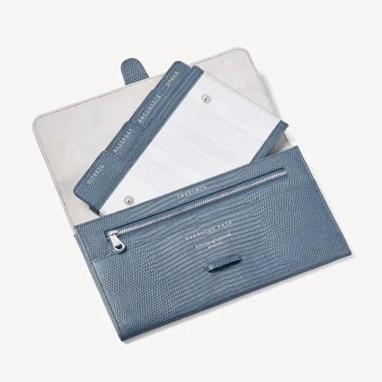 Travel Wallet With Removable Inserts Heritage Blue Lizard WomenMen Aspinal Of London Travel Wallets Travel Wallet With Removable Inserts Heritage Blue Lizard WomenMen Aspinal Of London Travel Wallets