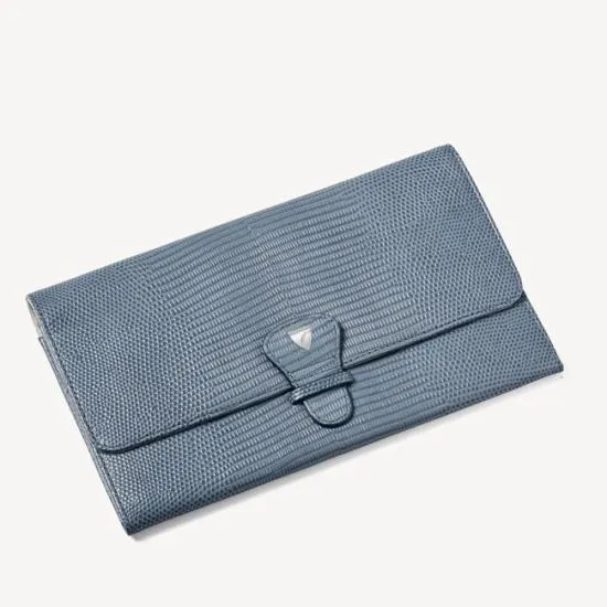 Travel Wallet With Removable Inserts Heritage Blue Lizard WomenMen Aspinal Of London Travel Wallets
