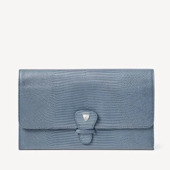 Travel Wallet With Removable Inserts Heritage Blue Lizard WomenMen Aspinal Of London Travel Wallets