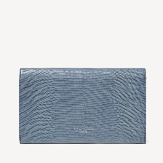Travel Wallet With Removable Inserts Heritage Blue Lizard WomenMen Aspinal Of London Travel Wallets