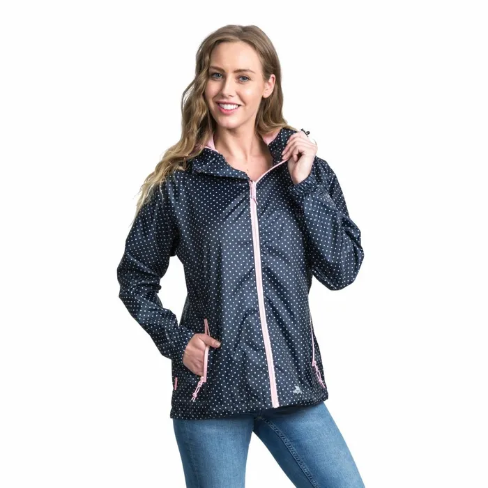 Trespass Waterpoof Packaway Jacket Indulge Navy Print Women Trespass Packaway Jackets Trespass Waterpoof Packaway Jacket Indulge Navy Print Women Trespass Packaway Jackets