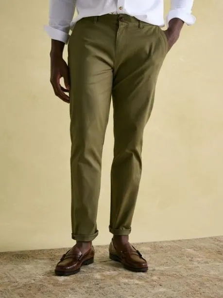 Trousers and Jeans Men Joules Green Slim Fit Chinos