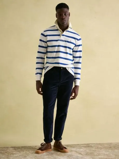 Trousers and Jeans Men Joules Navy Straight Leg Corduroy Trousers